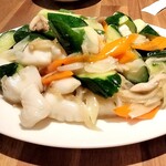 彩華 - きゅうりといかの塩生姜炒め