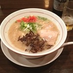麺ダイニング・福 - 博多ラーメン＋瓶ビール！替玉無料で〆て千円也‼