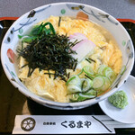 くるまや - 玉子とじそば＋わさび