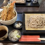 Kotobuki - 天丼ランチ お蕎麦普通盛り