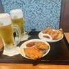 中国料理 布袋 - ザンギ ビールセット　680円　火曜日はザンギ +1個！