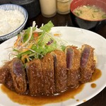 Youshokuno Asahi - ビフカツ！ご飯は女子盛、息子には大茶碗で来ました。