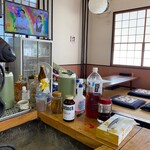 手打うどん屋伝七 - 店内（座席より右まわり）➡︎