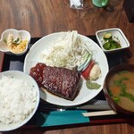 ナカガワ☆スエ食堂 - 佐賀牛ステーキ定食150g　2800円