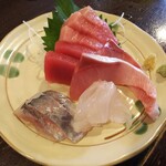 金町製麺 - 刺身盛り合わせ