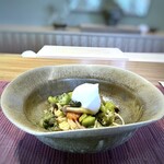 イタリア料理 吉越 - ◆佐伯農園さんの野菜を使ったスパゲッティー　サザエと一緒に