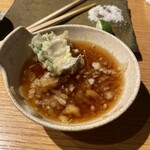 てんぷら 五感 - 太刀魚の天ぷら（直接天汁に入れてくれる）