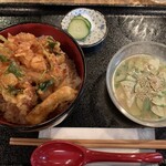 Kakureya Shibuten - かき揚げ丼と冷や汁 1,000円