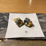 てんぷら 五感 - うにと海苔の天ぷら（ちょっと今日は小降り）※追加オーダー