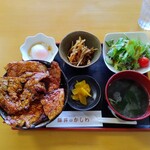 豚丼のかしわ - 炭焼き豚丼【中】セット