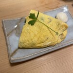 食堂 ユの木 - 青唐辛子のオムレツ。しらすがいい仕事してます。