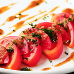 Cold tomato salad ~Fluffy Japanese dressing~