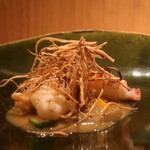 RISTORANTE IL NODO - 逗子小坪漁港かず丸さんの鎌倉海老 夏野菜とヴェルモットアップ