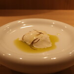 RISTORANTE IL NODO - 山のデザート くろもじパンナコッタ モミの木新芽