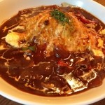 ビストロ フクモト - 特製ハヤシソースのオムライスは圧巻です♪　￥８５０