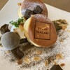サニーパンケーキ - おすすめ　ほうじ茶のアイスとわらび餅の和風パンケーキ　1650円