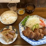 Kiyokuraiken - 豚焼肉定食700円 ご飯大盛り50円 半餃子200円