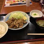 山田うどん - 2019/05/24 生姜焼き定食