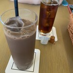 サニーパンケーキ - アイスココアをセットドリンクに330円、アイスティは単品価格の440円