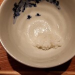 喰善 あべ - 炊ける途中のアルデンテをひと口