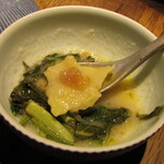 yokoyama - 唐墨 蕪のスープ 空芯菜 銀杏 手打ちパスタ