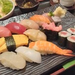 Sushi Shunsen Ryouri Sharizen - 「満足にぎりセット¥1,780-」