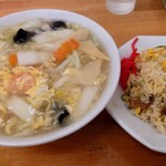 かやま - 半チャーハン＆うま塩ラーメンセット