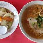 中華料理ぶたかつ - 中華どん+そば(大盛)