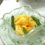 HAUTE COUTURE CAFE OMOTESANDO - カラスミとアスパラガスの冷製クリームカッペリーニ