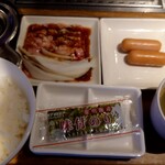 焼肉ライク - 朝焼肉セット(生玉子ver)：580円
