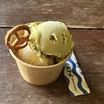 Shirane Oike Goya - 白根御池小屋のアイスクリーム(800円)
                        ピスタチオとバニラでした