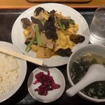 Ra-Men Gyouza Teishoku Kojirou - 木耳玉子炒定食、これを何度もリピートしてます