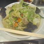 麺処 まるよし商店 - たんめん　太・並　外観からは麺の太さがわからない