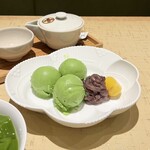 中村藤吉本店 - 抹茶アイスと小豆と栗付き♡