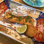 スシコーヒー - 秋鮭の木の芽焼き