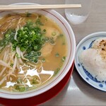 中華そば三丁目 - 中華そば、おむすび(2個入り)