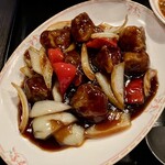 中華食堂 やまちゃん - 黒酢酢豚、酸っぱいが旨い！