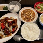 中華食堂 やまちゃん - 酢豚ランチセット+ミニ麻婆豆腐