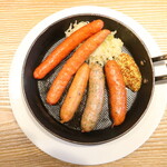 Assortment of 5 types of sausages