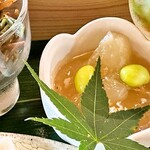 アワーズダイニング - 夕顔の海老餡かけ