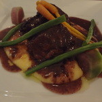 ファソラ - 本日のメインディッシュ：国産豚の赤ワインの煮込みのポレンタ添え