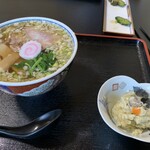 まんま亭　楽 - 稲庭ヌードル 880円♪ 稲庭うどん ラーメンスープで美味しくいただきました♪