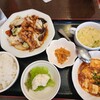 餃子工房 你好 - これで750円は良心的だと思います日替り(ホイコーローと麻婆豆腐)