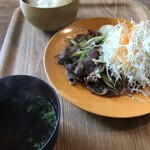 Omotenashi Dainingu Ippuku - ジビエランチ（（鹿肉の）生姜焼き）