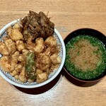 天丼 金子屋 - 天ばら丼（味噌椀セット） ¥1,500