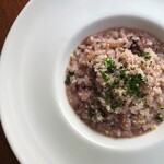 Osteria Egidio Sala - 自家製サルシッチャのリゾット　赤ワイン風味