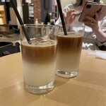 北海道牛乳カステラ - セットのドリンクはもちろんアイスカフェオレで！