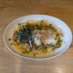 Kafe Ando Ba Puronto - 三元豚しゃぶと夏野菜とろろ梅和風パスタ