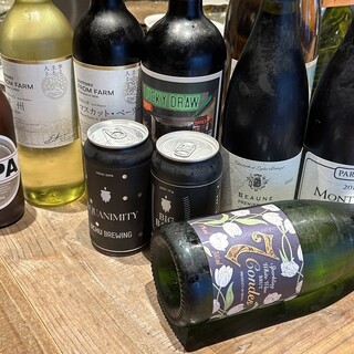 可以品尝葡萄酒和精酿啤酒!也有应季的日本酒!