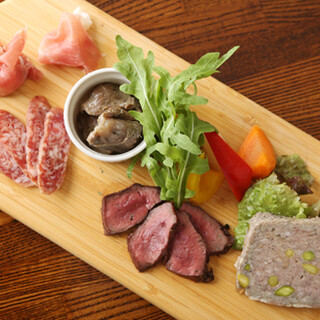 Special homemade dishes such as charcuterie made by a chef from a famous restaurant